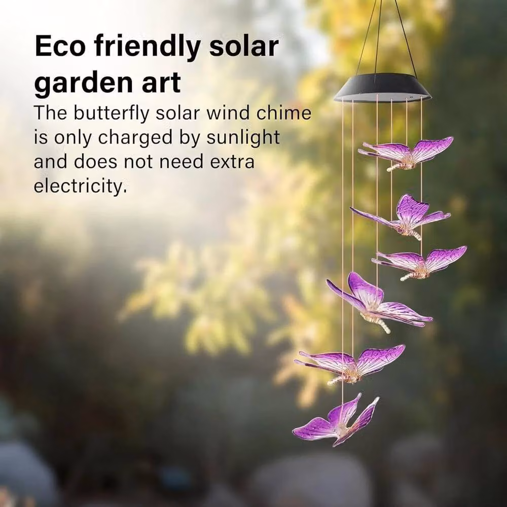 SPETLEK Solar Powered Multicolour LED Wind Chimes for Garden Decor – 5