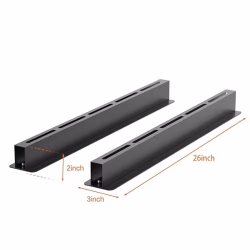 Gr8 Home 6 Piece Metal Overhead Storage Utility Bin Rack Brackets in Black