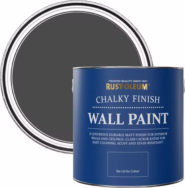 Rust-Oleum After Dinner Black Matt Chalky Wall Paint, 2.5 l