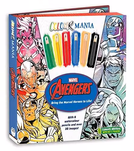 Marvel Avengers Colouring Book and Pencil Set in Multicolour