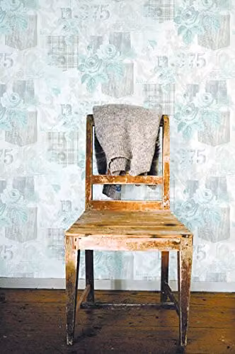Galerie Nordic Elements Vintage Postcard Wallpaper, Light Blue, W/H: 53 x 1000 cm – 2