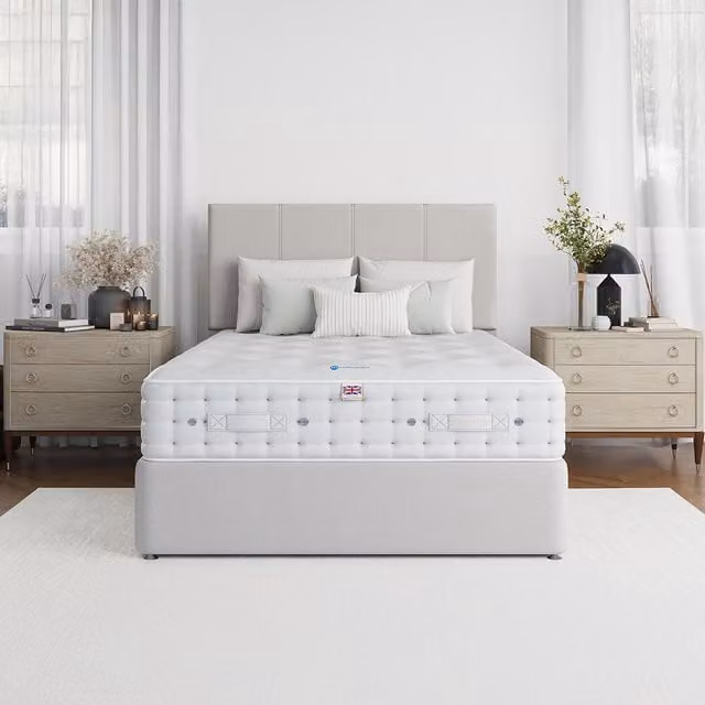 Millbrook Wool Luxury Ortho 2000 Pocket Mattress, White, W/D/H: 90 x 190 cm