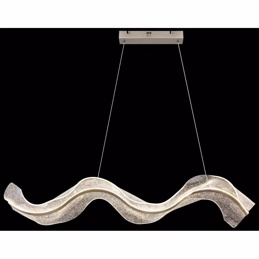 Netlighting Saque Pendant Light in Grey with Matt Nickel Finish, Dimmable LED, Remote Control and Height Adjustable Design – 2