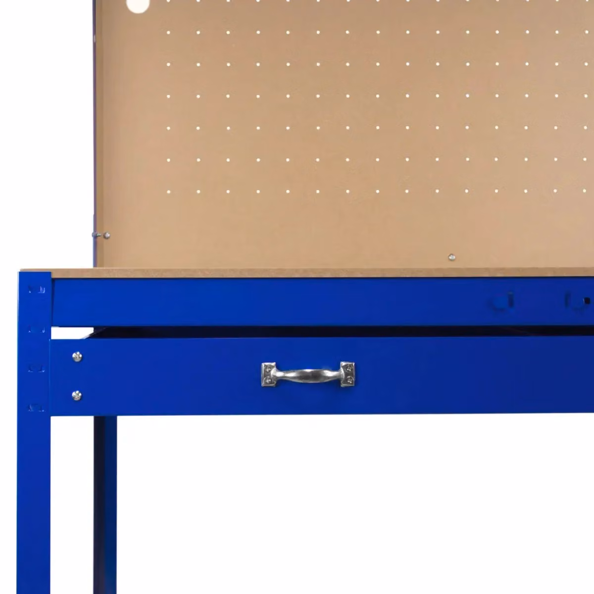 Monstershop Workbench with Pegboard and Light, Blue, W/D/H: 120 x 60 x 155 cm – 6