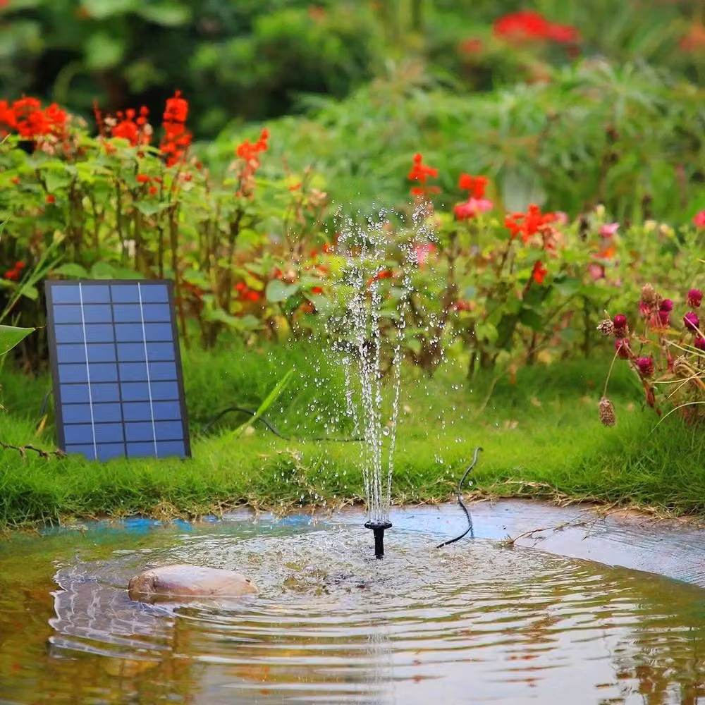 NESTLUNE Solar Powered Fountain Pump in Black – 4