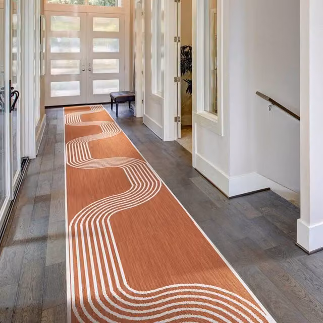 runrug Reversible Indoor/Outdoor Carpet Runner Rug in Tequila Sunrise Terracotta, W: 70 cm x L: 150 cm
