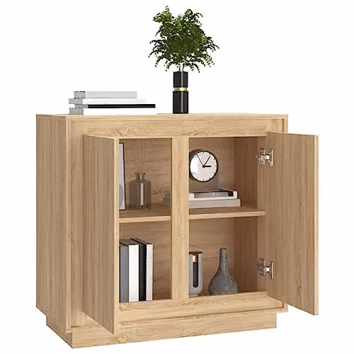 vidaXL Brown Engineered Wood Sideboard W/D/H: 80 x 34 x 75 cm – 3