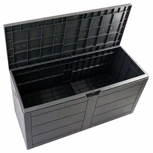 Gr8 Garden 250L Anthracite Garden Storage Box with Lid in Dark Grey – 6