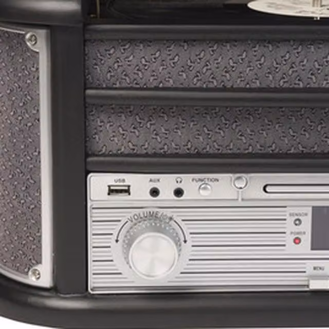 Denver DAB-18 Vintage Styled Wireless DAB+ FM Radio with Bluetooth in Brown and Black