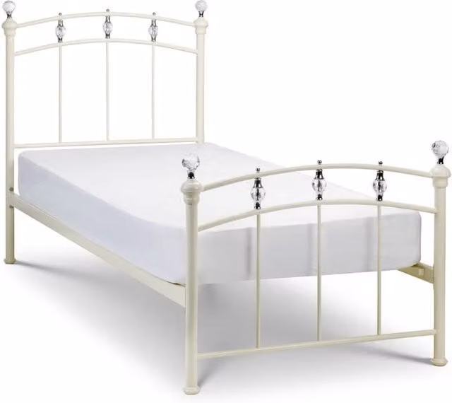 Cheshire Premium Desert Bed in White, W/D/H: 90 x 200 cm