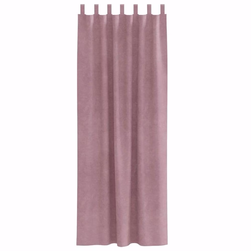 Berkfield Home Blackout Velvet Curtains with Hanging Loops, 2 Pack, Pink – 3