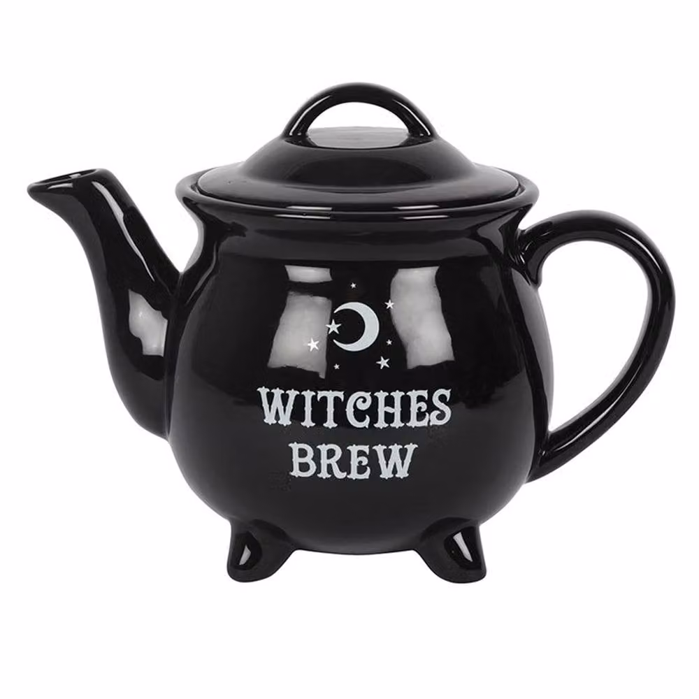 Uniqueful Witches Brew Ceramic Cauldron Tea Set in Black – 3