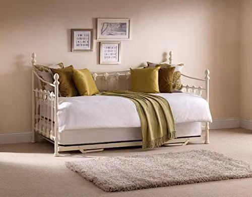 Julian Bowen Versailles Single Metal Underbed Trundle in White