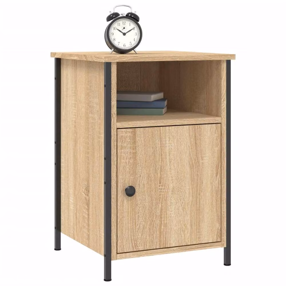 Berkfield Home Sonoma Oak Bedside Cabinet in Light Tan, W/D/H: 40 x 42 x 60 cm – 3