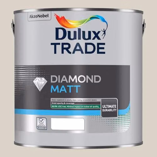 Dulux Trade Diamond Matt Egyptian Cotton Paint, 2.5l