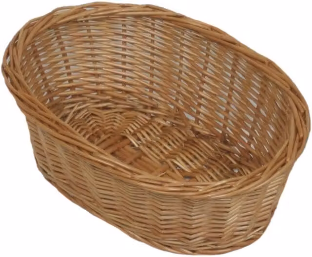 Red Hamper Small Oval Brown Wicker and Rattan Tray