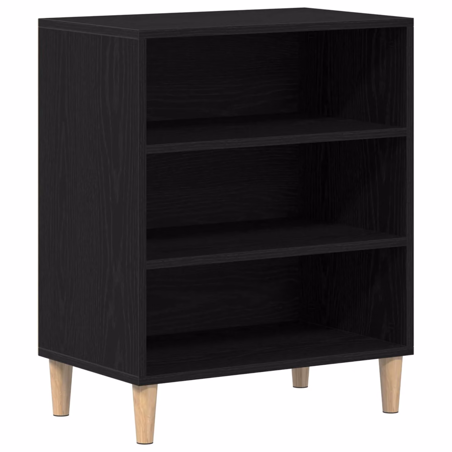 Berkfield Home Black Oak Sideboard, W: 57 cm, D: 35 cm, H: 70 cm – 2