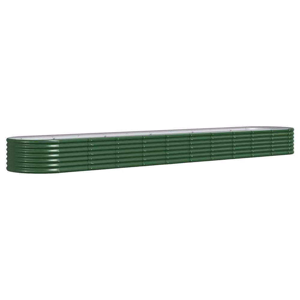 Berkfield Home Garden Powder-coated Steel Raised Bed, Green, W: 440 cm, D: 80 cm, H: 36 cm – 3