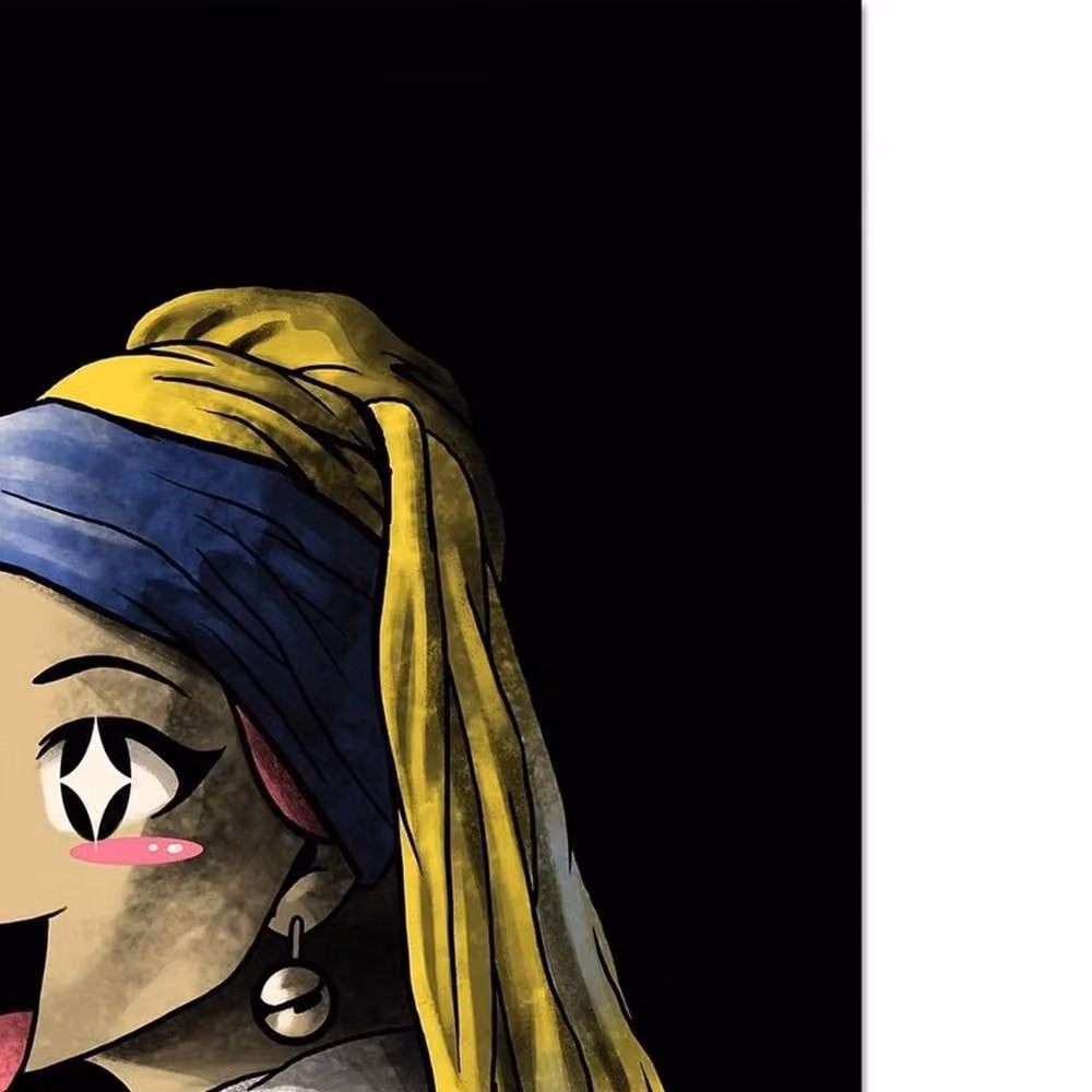 Vincent Trinidad Kawaii With A Pearl Earring Framed Multicolour Poster – 2