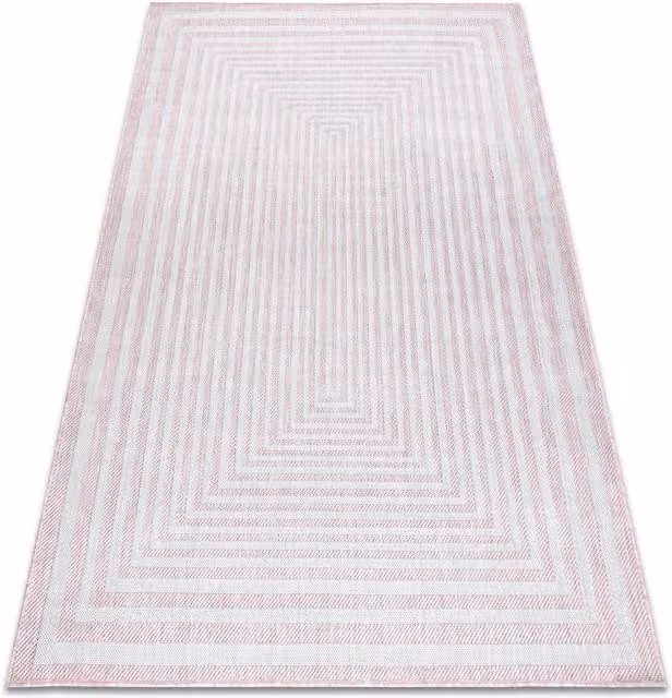 RugsX Sion Pink Striped Modern Flat Weave Rug, W: 160 cm, D: 220 cm