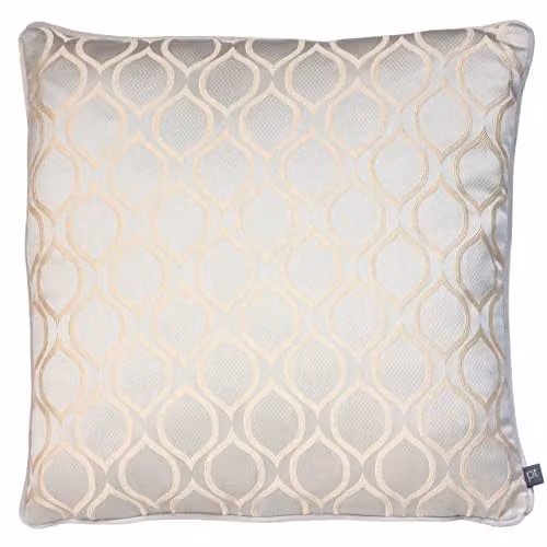 Riva Home Graphic Square Polyester Cushion in Beige and Multicolour, W/D/H: 50 x 50 x 50 cm