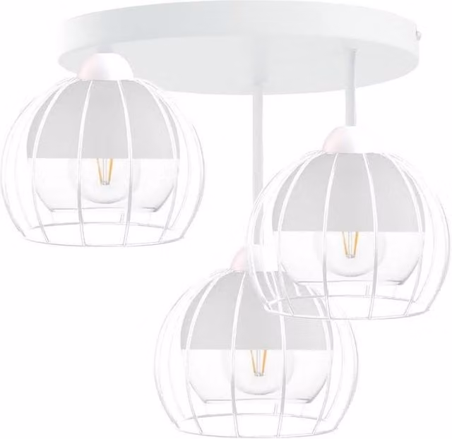 Netlighting Solo Semi Flush Ceiling Light, White, Diameter: 30 cm, 3x E27