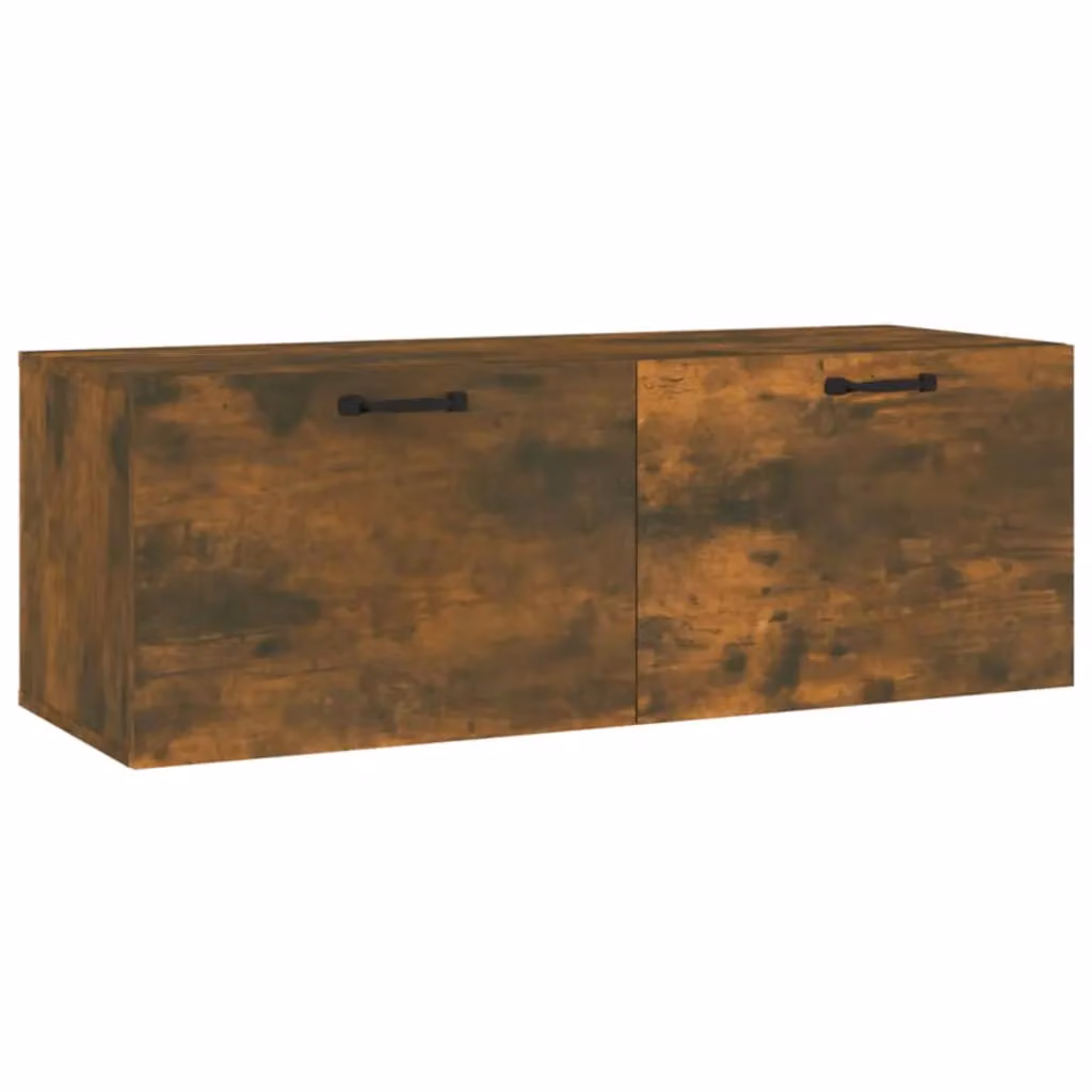 Berkfield Home Wall Mounted Smoked Oak Cabinet in Brown, W/D/H: 100 x 36.5 x 35 cm – 2