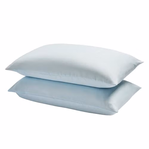 OHS 2 Pack Blue Microfibre Housewife Pillowcases with Envelope Closure – 3