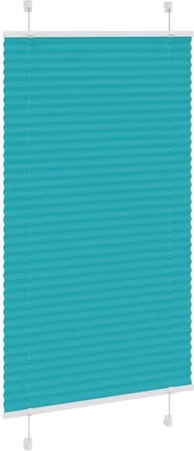 Berkfield Home Single Pleat Polyester Blind in Petrol Green, W: 75 cm, H: 100 cm