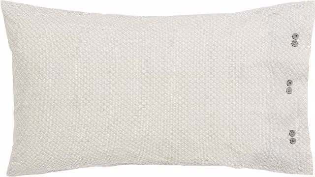 Bedeck of Belfast Clarence Reversible Floral Cotton Percale Standard Pillowcase Pair, Silver/Green