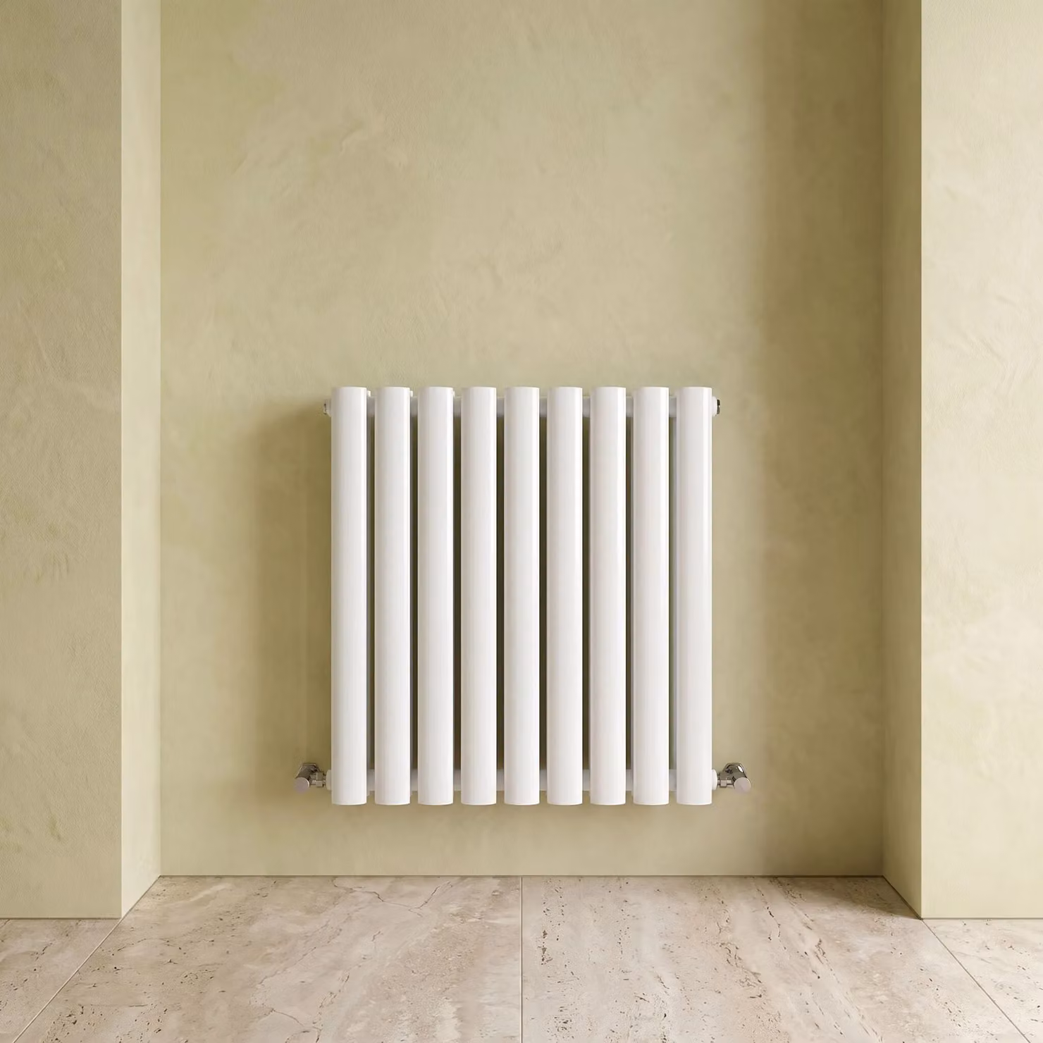 Balterley Embrace Horizontal Double Panel Radiator, White, W: 60.0 cm, H: 58.6 cm – 2