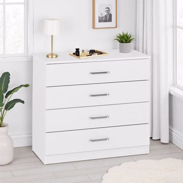 Seconique Dakotia 4 Drawer Chest in White – 1