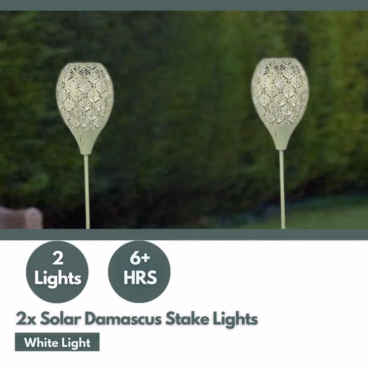 Marco Paul 2-Pack Solar LED Stake Lights in Green, Height: 90 cm – 4