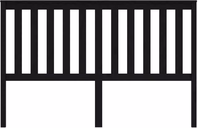 Berkfield Home Beautiful Black Solid Pine Wood Bed Headboard W/D/H: 166 x 6 x 101 cm – 1