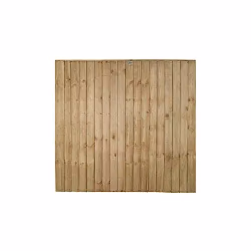 Forest Garden Brown Impregnated Wood Closeboard Fence Panel Pack of 3, H: 182.88 cm, W: 167.64 cm – 1