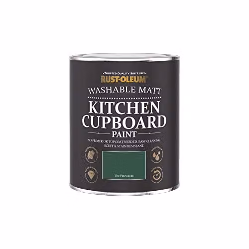 Rust-Oleum Green Kitchen Cupboard Paint in Matt Finish, 0.75 l – 2