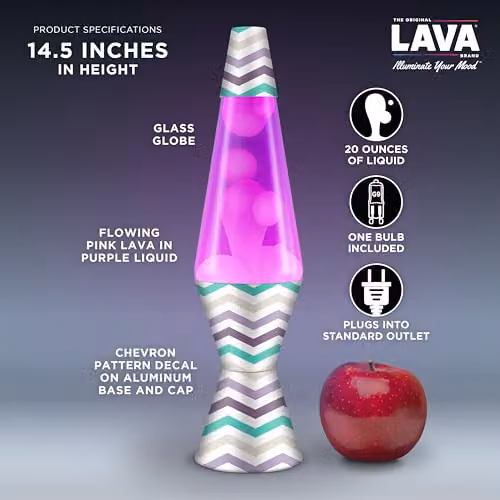Lava Lite Original 14.5 inch Motion Lamp with Pink Liquid and White Wax – 3