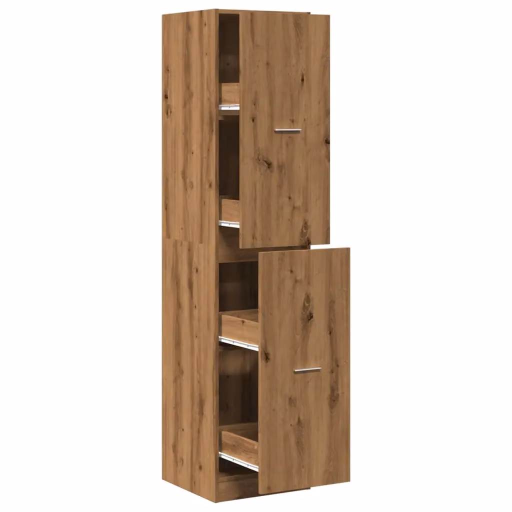 Berkfield Home Apothecary Cabinet in Artisan Oak Brown, W: 40 cm, D: 41 cm, H: 174.5 cm – 2