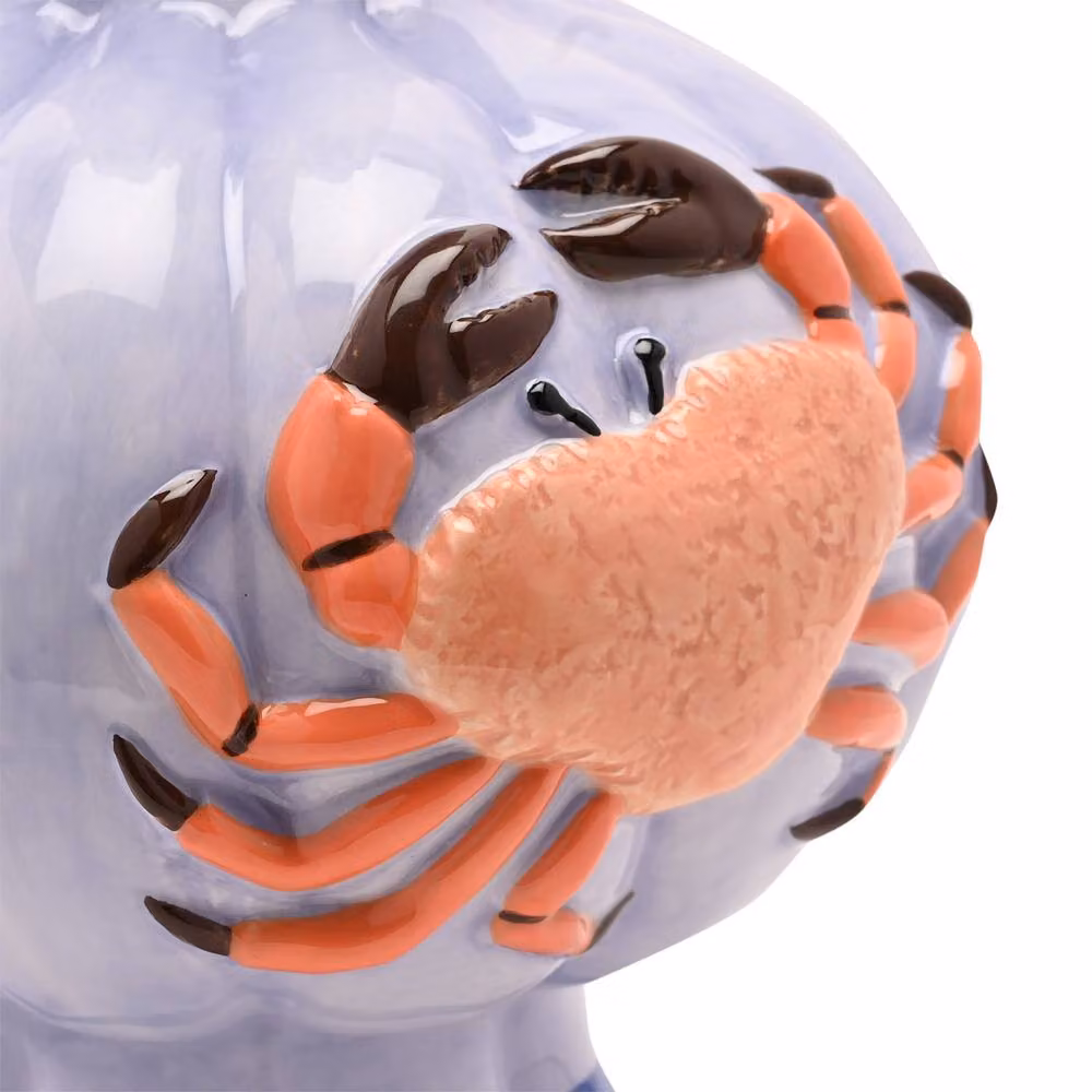 Hestia Blue Ceramic Crab Tabletop Vase – 3