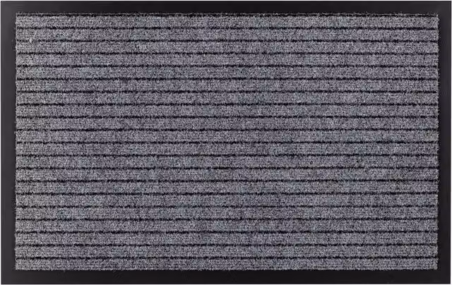 RugsX Grey Non-Slip Weatherproof Polypropylene Doormat, W: 66 cm, L: 185 cm – 1