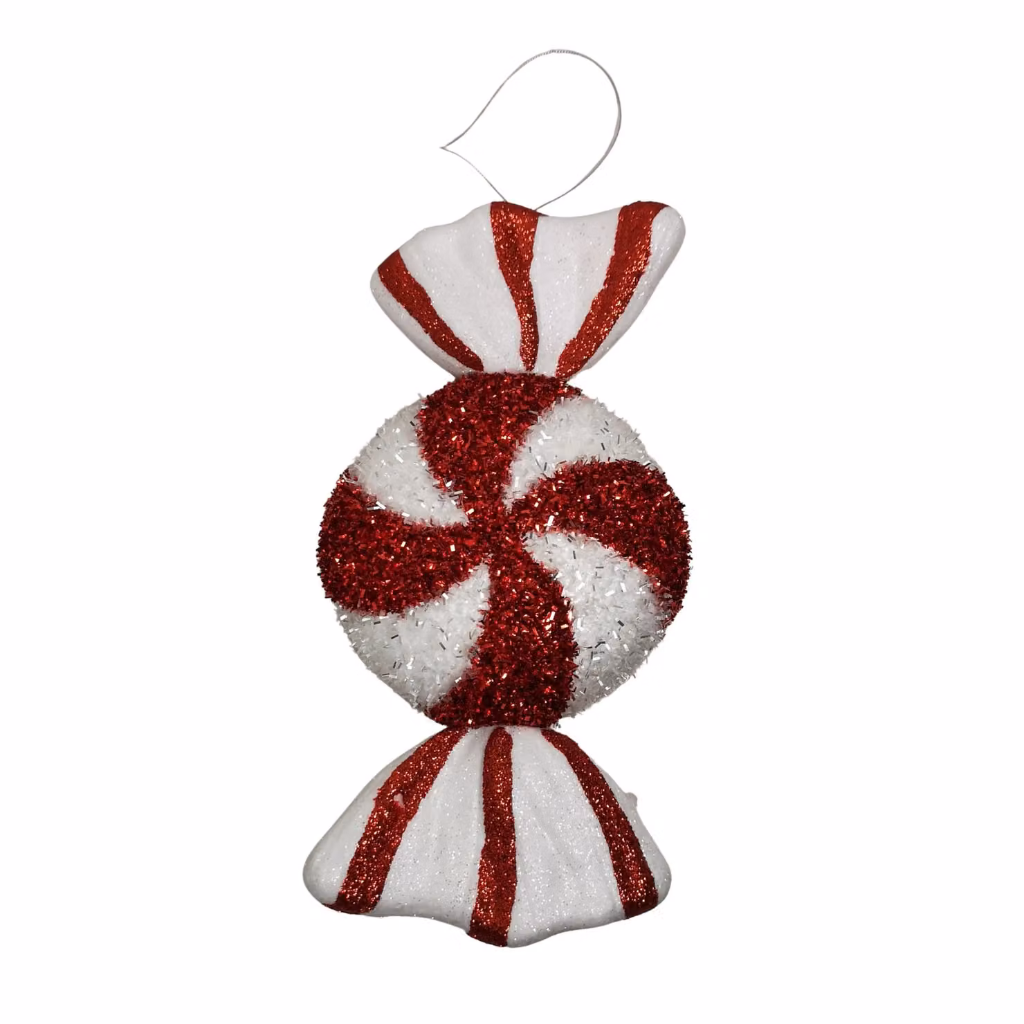 Samuel Alexander Red, White and Silver Striped Hanging Christmas Sweet Pendant Decoration – 6