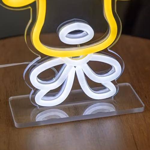 Samuel ALEXANDER 25cm Light up Christmas Reindeer Face Table Top Neon Sign in Yellow, White or Multicolour – 4