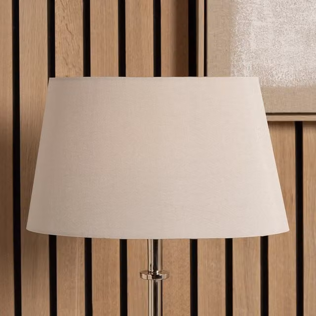 Pacific Lifestyle Oval Ellipse Polysilk Tapered Table and Floor Lamp Shade, Brown, Diameter: 40 cm