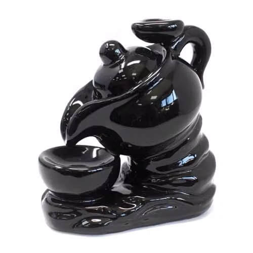 KDMD Black Ceramic Tea Pot Backflow Incense Burner – 1