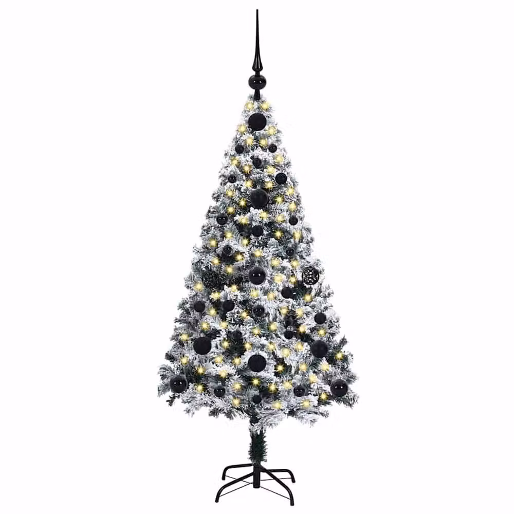 Berkfield Home Artificial Green Christmas Tree with 150 LEDs and Stand, Height: 120 cm – 3