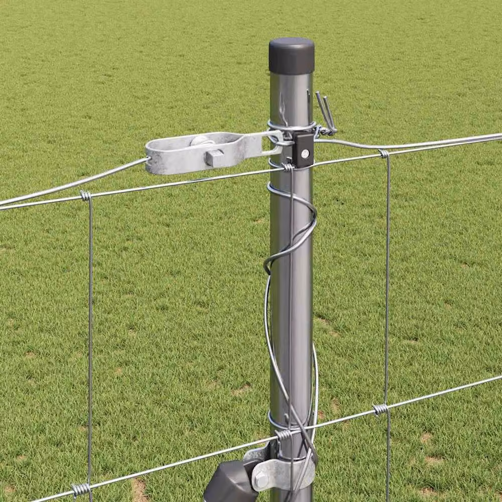 Berkfield Home Modern Field Fence in Silver Galvanised Steel, 1.6 x 25 m – 3