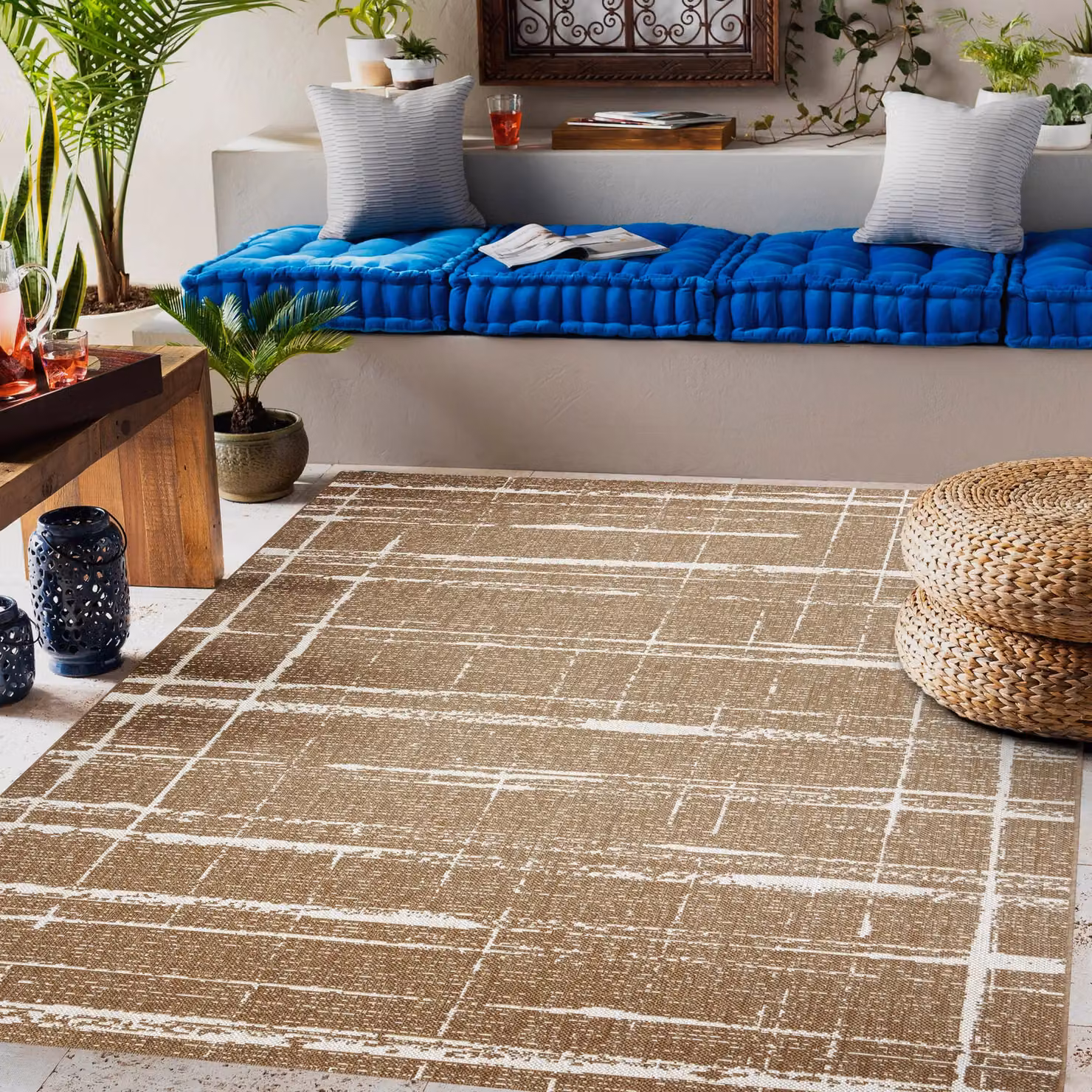 RugsX Beige Flat Weave Rectangular Rug, W: 160 cm, L: 230 cm – 2