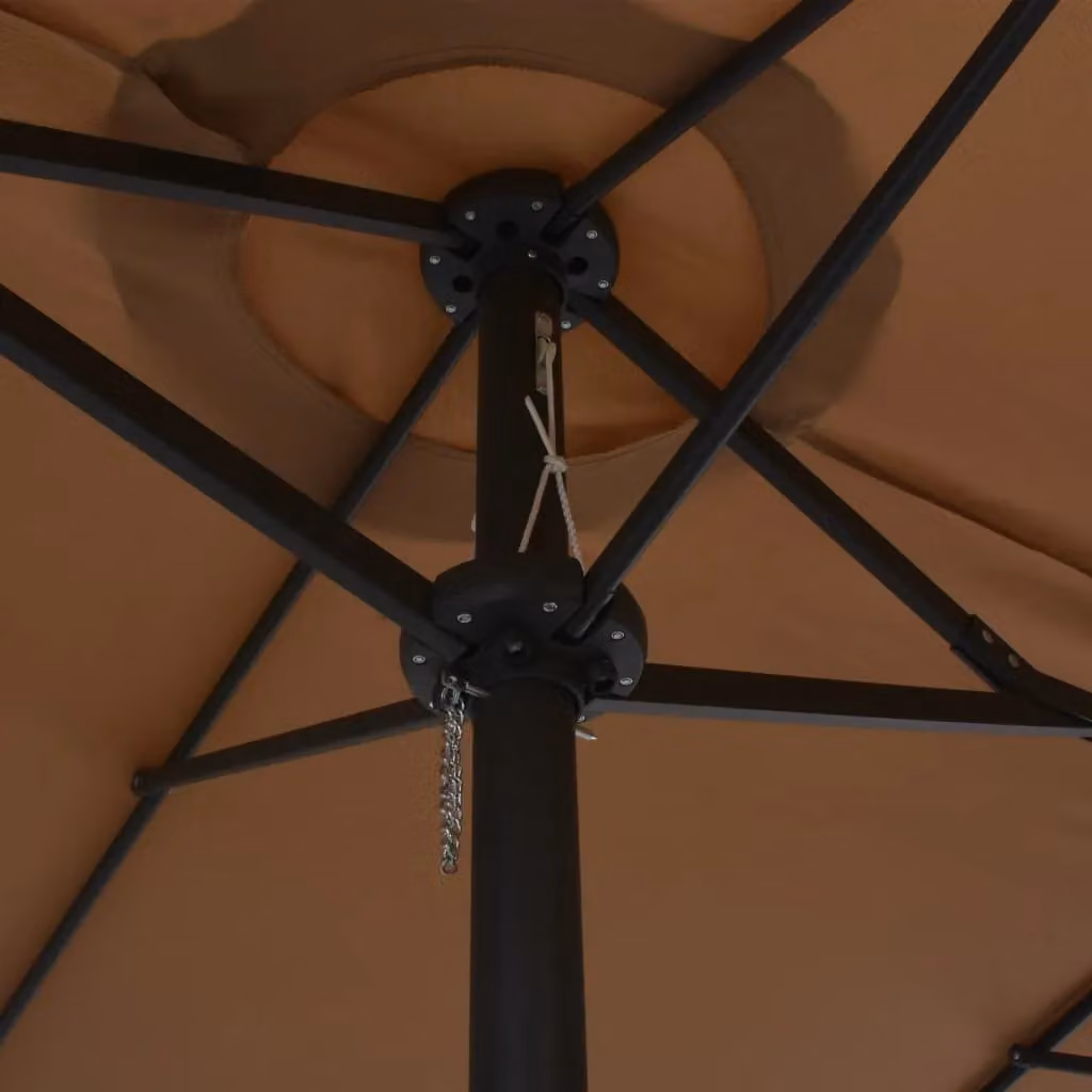 Berkfield Home Cantilever Outdoor Parasol with Aluminium Pole, Beige, W: 460 cm, D: 270 cm – 2
