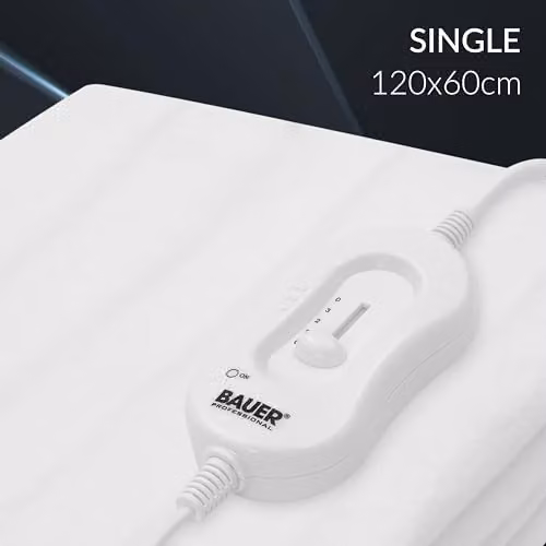 Bauer Professional 39050 Single Electric Heated Under Blanket in White, W/D/H: 120 x 60 x 60 cm – 2