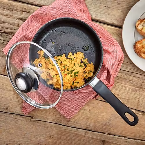 Judge Vista Non-Stick Stainless Steel Saucepan with Glass Lid, Silver, 18cm, 1.8L – 2
